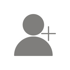 User icon. Add new contact vector icon. Add new friend vector icon.