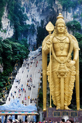 Batu Caves protected by the hindu god lord Murugan