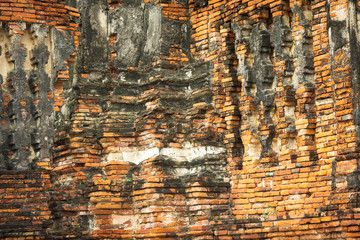 Obraz premium Brown old brick wall texture background