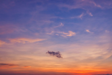 sunset sky in the evening