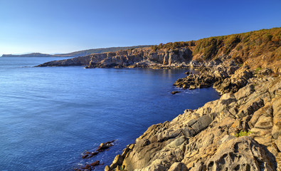 Beautiful landscape on rocky shore