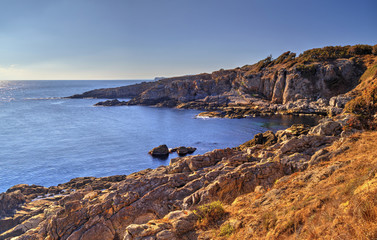 Beautiful landscape on rocky shore