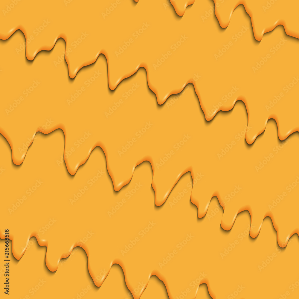 Wall mural multilayer yellow icing for watering cake. abstract seamless pattern for art projects. material desi