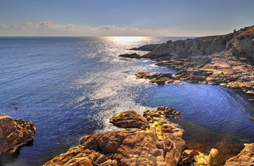 Beautiful landscape on rocky shore