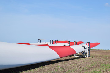 Construction site of wind farm in Alibunar, Serbia 