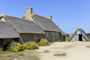 Fototapeta na wymiar village de pêcheurs, Site classé de Meneham, Kerlouen, 29, Finistère, Bretagne