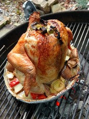Charcoal roasted checken