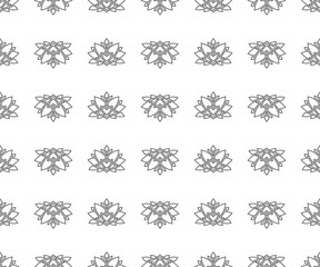 Lotus outline seamless pattern. Background from indian flowers for your website. Indian backdrop for fabric. Vector illustration