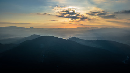 Panorama Top view Aerial photo from flying drone.