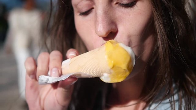Beauty girl with icecream