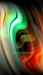 Fluid colors abstract background, twisted liquid design on black, colorful marble or plastic wave texture backdrop, multicolored template for business or technology presentation or web brochure cover