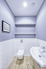 Obraz na płótnie Canvas Modern interior of the bathroom in the new house.