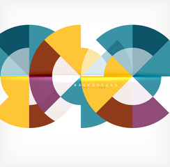 Obraz premium Minimal circle abstract background design, multicolored template for business or technology presentation or web brochure cover layout, wallpaper
