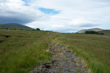 Looking westwards on the only stretch of road which isn't normally submerged by Loch Glascarnoch