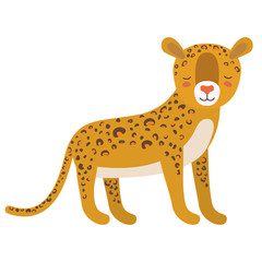 wild cheetah animal isolated vector illustration design