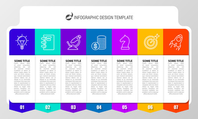 Infographic design template. Creative concept with 7 steps