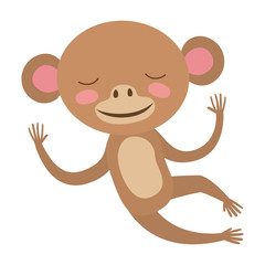 wild monkey isolated icon vector illustration design
