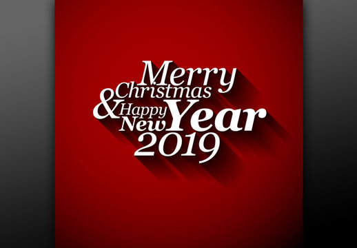 Christmas and New Year's Banner Layout with Bold Text