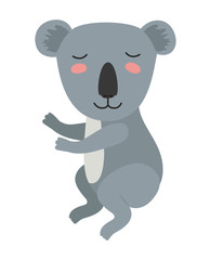 wild koala isolated icon vector illustration design