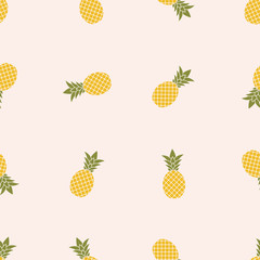 Seamless pattern with pineapples. Vector background