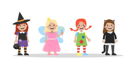 Cute set of halloween costumes for children