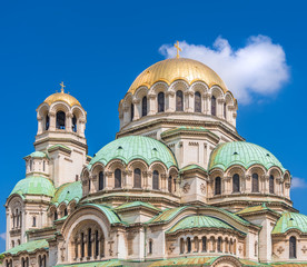 Alexander Nevsky cathedral in Sofia, Bulgaria on a sunny day.