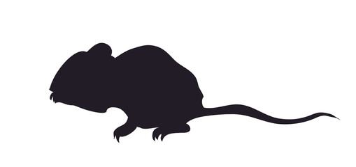 mouse silhouette, vector