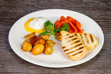 Tasty poached egg