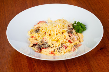 Delicious chicken tagliatelle