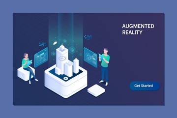 Augmented reality concept. Business, augmented reality and future technology concept