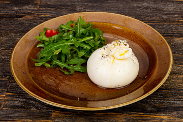 Burrata cheese with oil