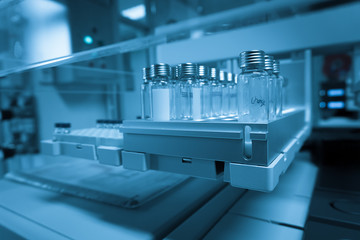 Equipment for science experiments on the laboratory table.
