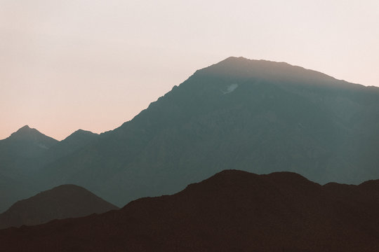 Moody mountain layers