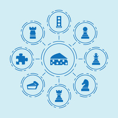 Set of 9 piece filled icons