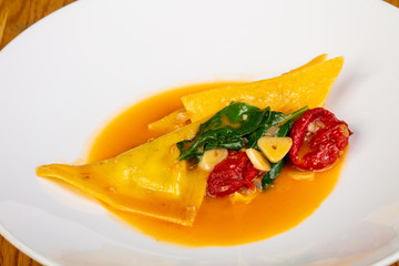 Ravioli with spinach