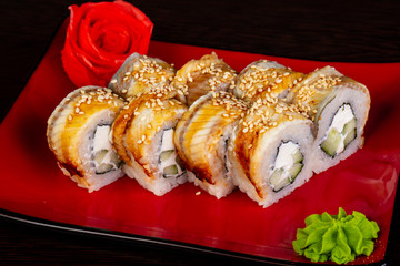 Japanese roll with eel