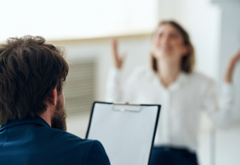 Obraz premium interview partners office business