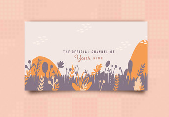 Social Media Banner Layouts with Nature Illustrations