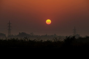 Sun rise, india