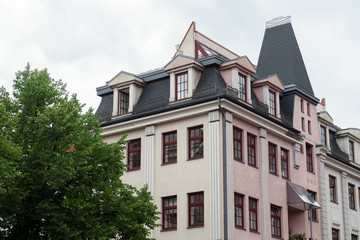 Fototapeta na wymiar Modern apartment, residential buildings in Riga, Latvia, July 25, 2018
