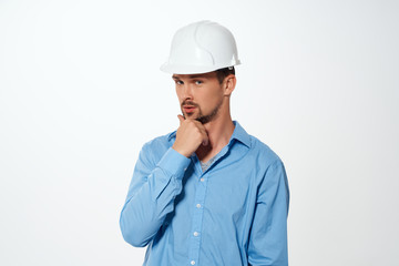 builder in a white helmet