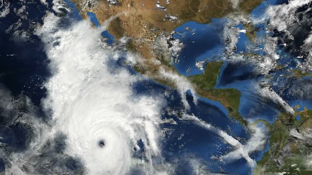 Extremely detailed and realistic high resolution 3D animation of a Hurricane. Shot form Space. Elements of this animation are furnished by NASA