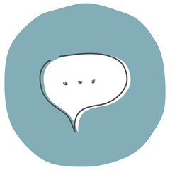 Chat icon. Dialog text