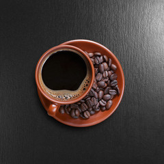 Brown cup of coffee