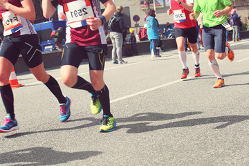 Fototapeta premium Marathon Läufer