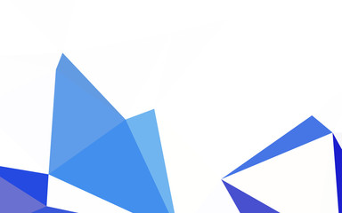 Dark Green vector shining triangular backdrop.