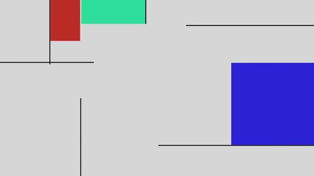 Sfondo rgb con quadri e linee