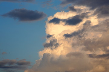 beautiful sky in the sunset