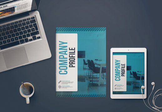 Teal and Black Brochure Layout