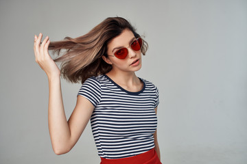 Fototapeta premium young woman with sunglasses